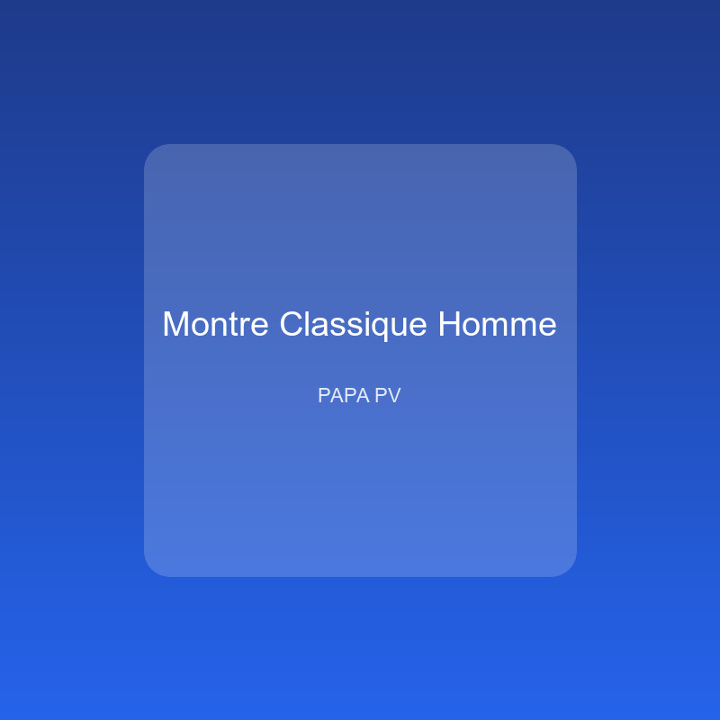 Montre classique homme cuir