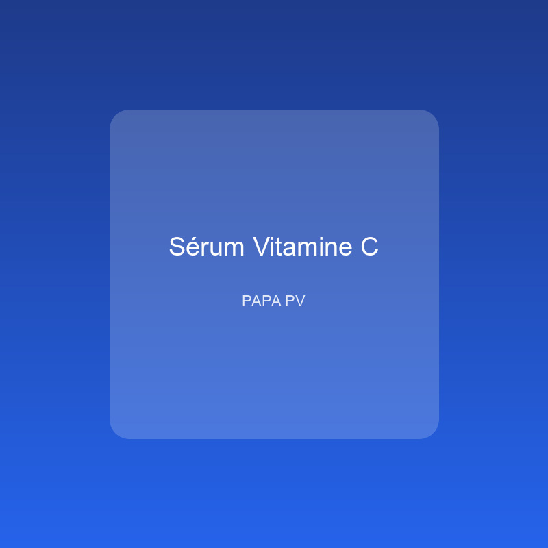 Sérum hydratant vitamine C